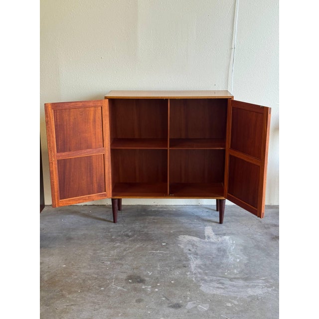 Christian Hvidt for Søborg Møbler — Danish Modern Cabinet With Brass Pulls 1960s For Sale In Los Angeles - Image 6 of 9