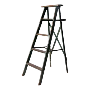 Vintage Green Painted Ladder