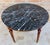Side, central or sofa table with black marble top with white veins. This finely crafted walnut wood side table has elegant...