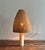 Vintage Cream Alabaster Table Lamp with Wicker Shade, 1960s For Sale - Image 4 of 9