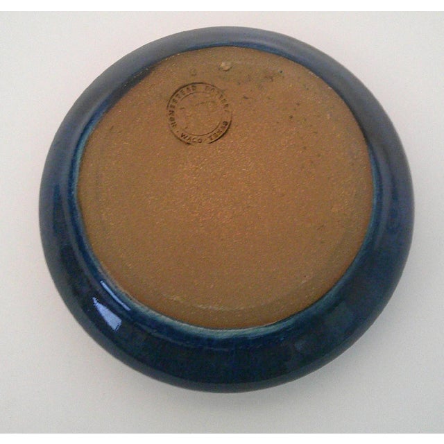 Homestead Pottery Ikebana Flower Frog Vase Colbalt Blue Usa 1990s For Sale In Dallas - Image 6 of 6