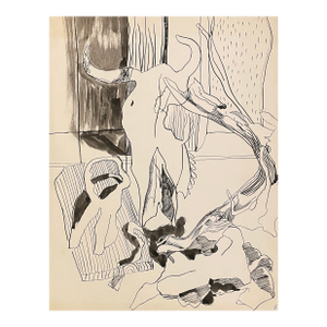 1950s Frank Wallace Bull Skull Still Life
