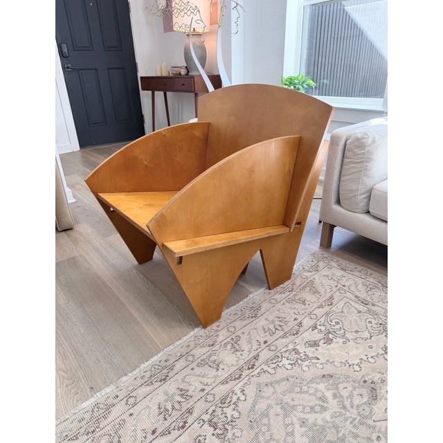 Contemporary Sculptural Minimalist Contemporary Plywood Puzzle Chair For Sale - Image 3 of 7