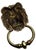 Antique English Brass Lion Door Knocker For Sale - Image 9 of 10