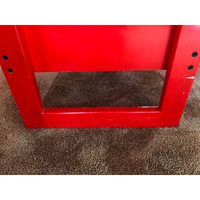 Red 1970s Red Three Drawer Dresser For Sale - Image 8 of 12