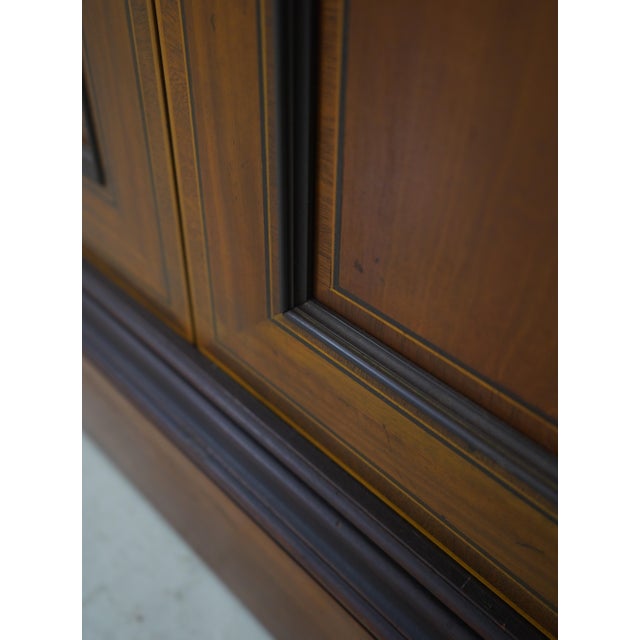Baker Satinwood Neoclassical China Cabinet For Sale - Image 15 of 18