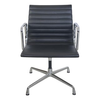 EA108 Chair in Black Leather from Charles Eames, 2007 For Sale