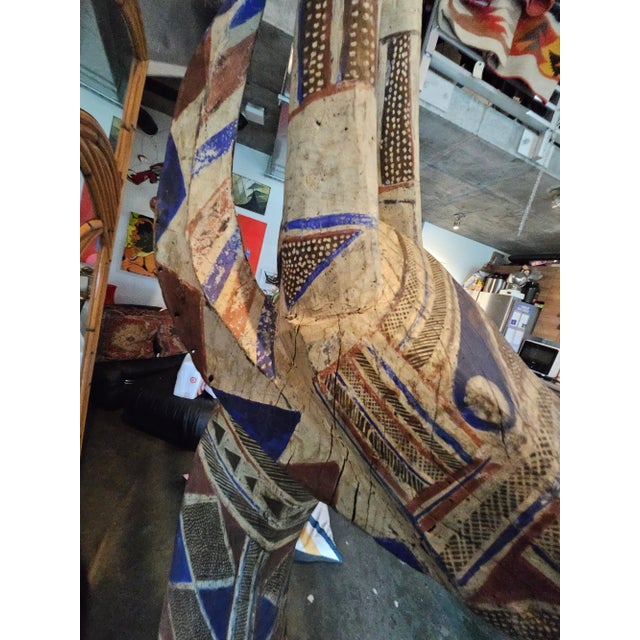 Mid Century Kurumba Adone Burkina Faso Headdress Mask For Sale - Image 11 of 11