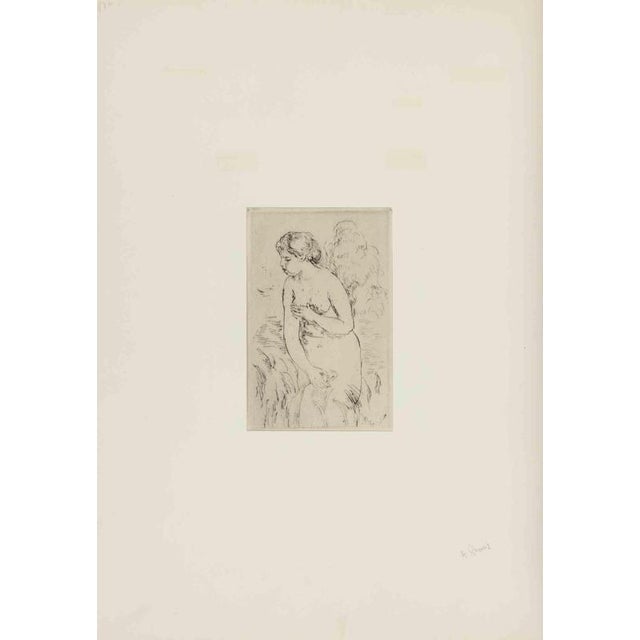 Pierre Auguste Renoir, Nude, Standing Bather, Half-Length, 1910s, Etching For Sale - Image 3 of 4