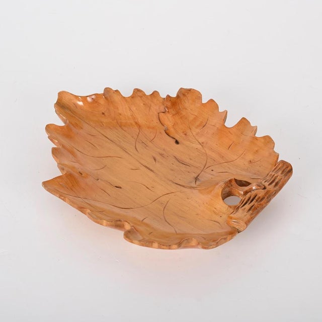 Mid-Century Italian Handmade Birch Maple Leaf-Shaped Centerpiece, 1950s For Sale - Image 10 of 18