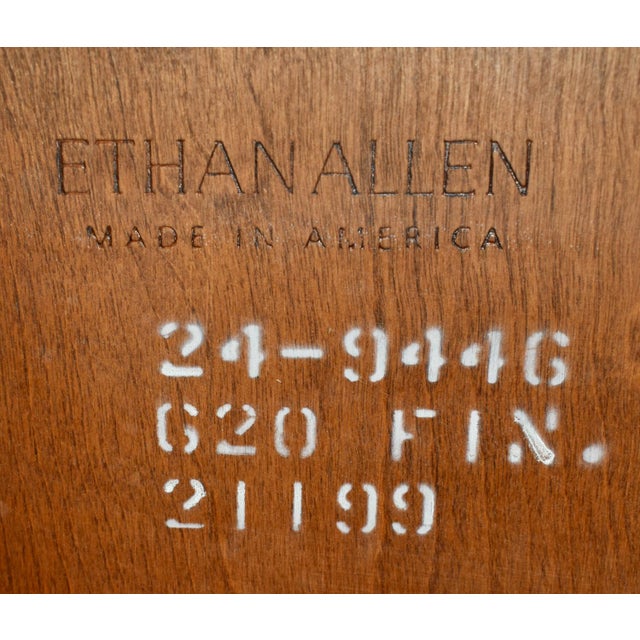 Vtg. Ethan Allen Black & Cherry Two Door Transitional Style Cabinet For Sale - Image 13 of 13