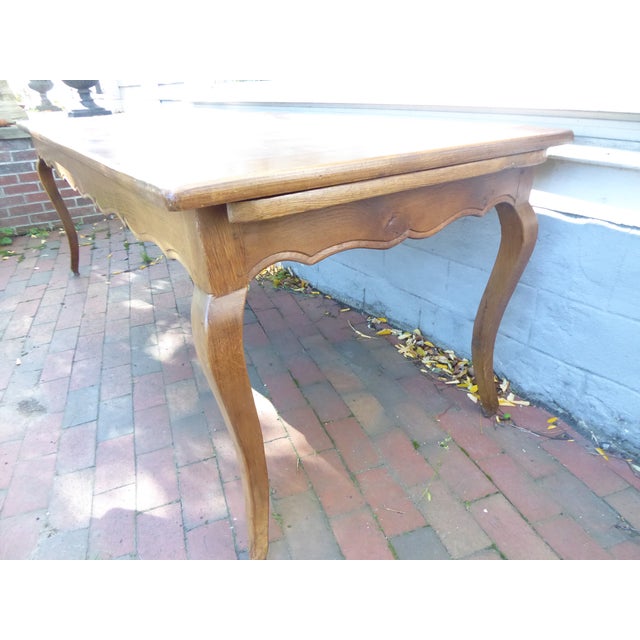 Antique French Oak Dining Table For Sale - Image 4 of 6