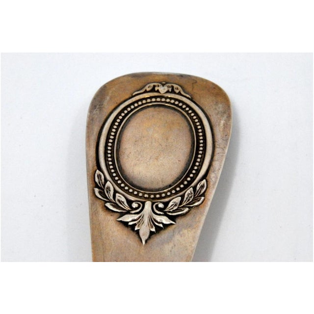 Plain Silver Soup Ladle with Handle Trim For Sale - Image 3 of 7