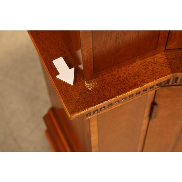 Baker Furniture Company Baker Georgian Style Mahogany Bowfront China Cabinet For Sale - Image 4 of 18