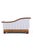 Empire Revival French Walnut Sofa in Ticking For Sale - Image 4 of 15