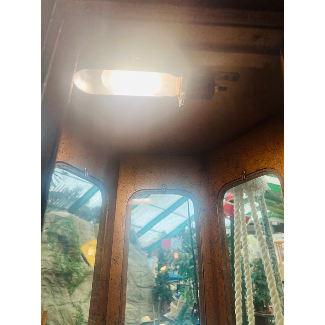 Mid-Century Hollywood Regency Gold Gilt Display Cabinet | Curio For Sale - Image 14 of 18