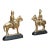 Pair of Antique Mounted Horse Rider Bookends, English, Book Rests, Victorian For Sale