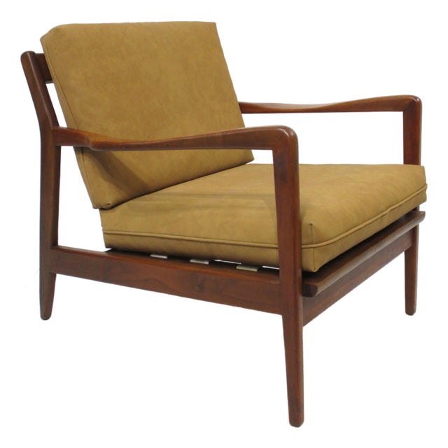 Folke Ohlsson Walnut Lounge Chair by Dux For Sale
