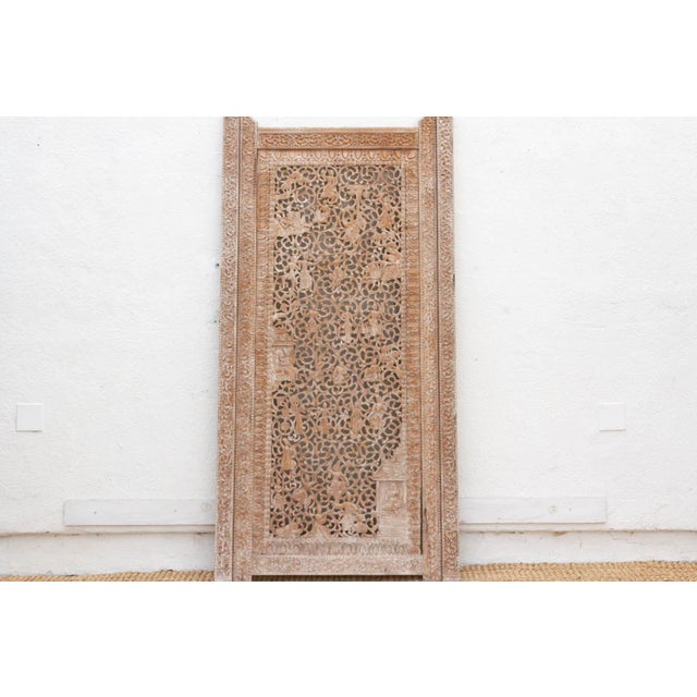 Mandalay Screen Antique Double Sided Pierced Carving Panel For Sale - Image 10 of 14