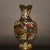 Chinese Pair of Vintage Chinese Cloisonné Dragon & Phoenix Vases With Gilded Ground For Sale - Image 3 of 9