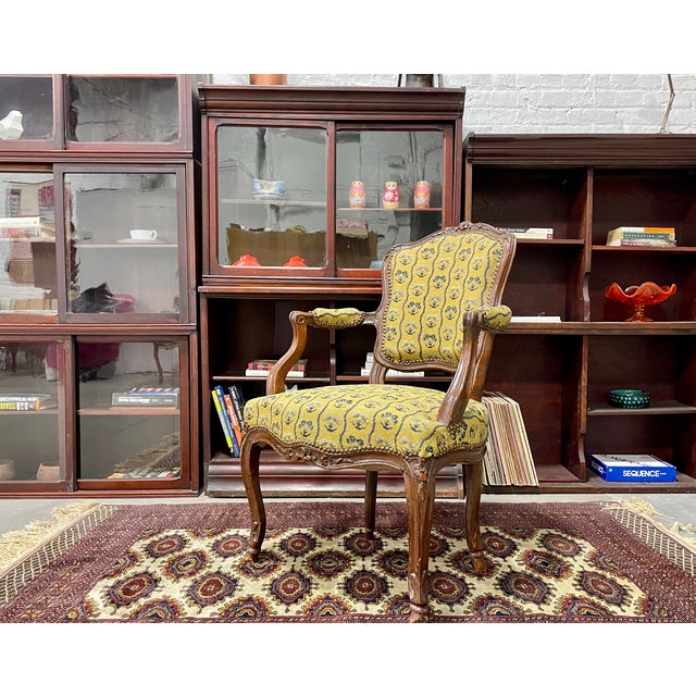 18th Century French Antique Walnut Louis XV Armchair, C. 1770 For Sale - Image 5 of 12