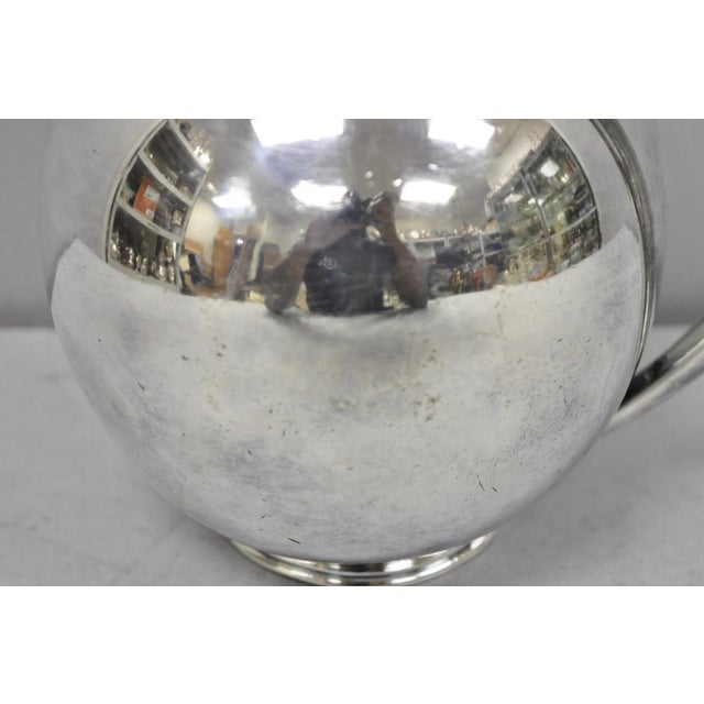 Vintage James Dixon & Sons Sheffield England Silver Plated Bulbous Water Pitcher For Sale - Image 11 of 14