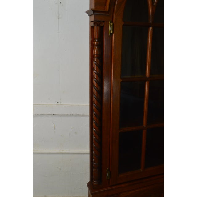 Chippendale Style Hand Crafted Solid Walnut Corner Cabinet For Sale - Image 4 of 13