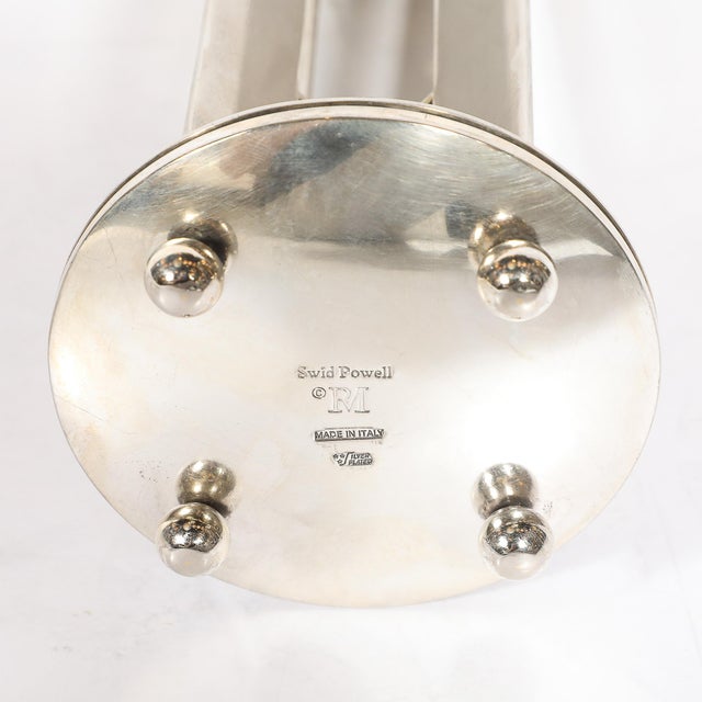Pair of Modernist Signed Swid Powell Geometric Candlestick Holders For Sale - Image 12 of 18