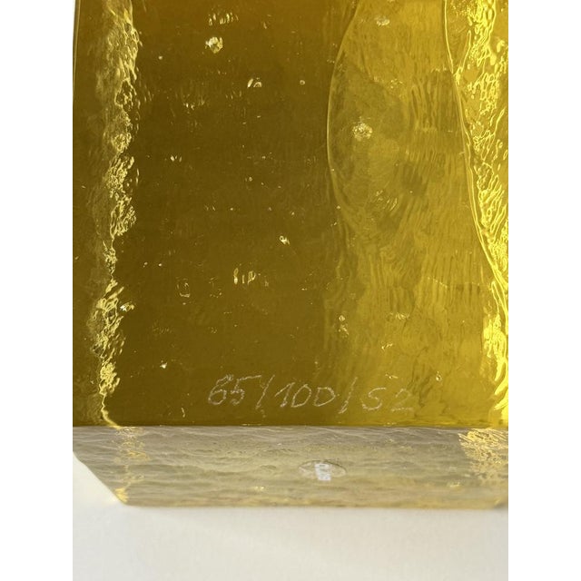 Yellow Vincent Van Goghs the Yellow House V2 Glass Sculpture by Richard Rooze for Jaroslav Wasserbauer For Sale - Image 8 of 11