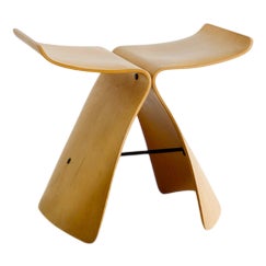 Japanese Sculptural Wooden Butterfly Stool by Sori Yanagi for Tendo Mokko, 1980s For Sale