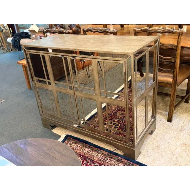 Glass Hooker Furniture Melange Mirrored Gold Sideboard For Sale - Image 7 of 12