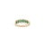1.61ct Octagon Cut Emerald Bezel Set Stackable Band Ring Size 6.5 in 14k Gold For Sale - Image 10 of 16