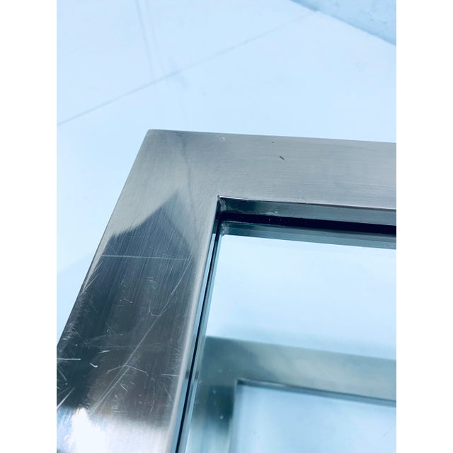 Design Institute of America Dia Glass and Brushed Chrome Coffee Table For Sale - Image 11 of 13
