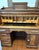 Antique Walnut Roll Top Desk, Many Drawers & Cubby Holes, Leather Mat For Sale - Image 4 of 12