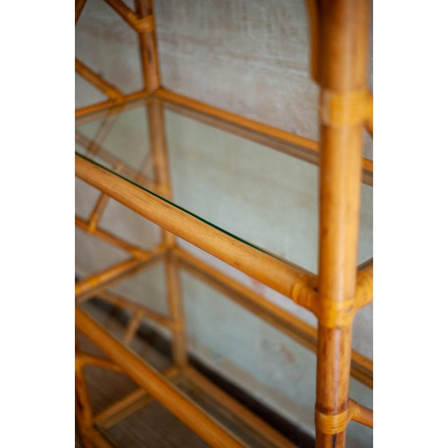 1970s Vintage Arched Bamboo Bookcase, 1970s For Sale - Image 5 of 9