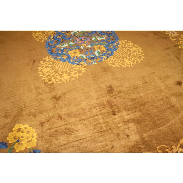 Zabihi Collection Chinese Art Deco Room Rug - 9' x 11'6" For Sale - Image 9 of 12
