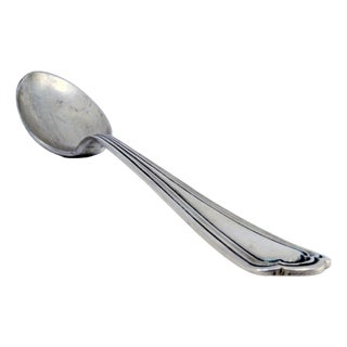 Silver Rice and Serving Spoon with Raised Grooves For Sale