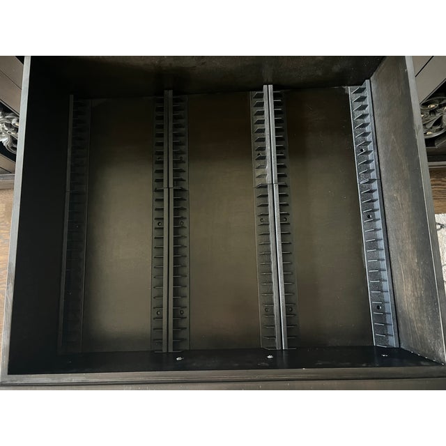 Exceptional Custom Solid Maple Media Console / Credenza With Pocket Doors & Integrated Power For Sale In Dallas - Image 6 of 8