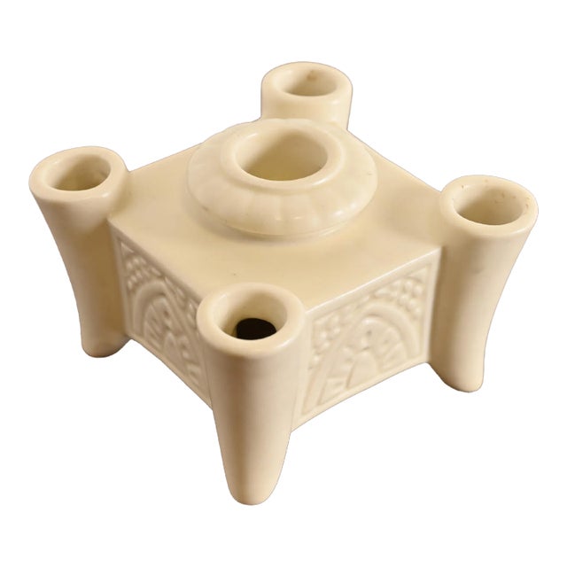 Rookwood Pottery Arts & Crafts Glazed Ceramic Candlestick Holder, 1934 For Sale