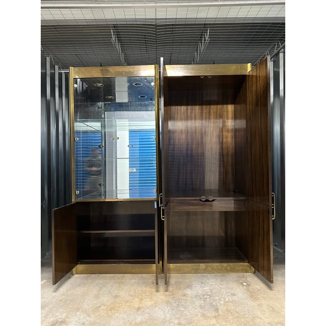 Mid-Century Modern 1950s Set of Mastercraft Wardrobe Cabinets For Sale - Image 3 of 12