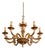 Rococo-Style Gilded Bronze 6-Light Chandelier, 1980s For Sale
