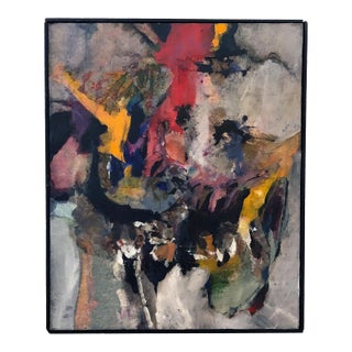 Oil on Canvas Abstract Expressionist Painting by Ann Gallagher, Dated 1972 For Sale