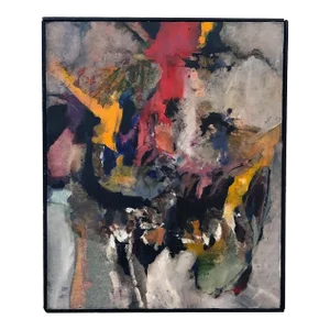 Oil on Canvas Abstract Expressionist Painting by Ann Gallagher, Dated 1972