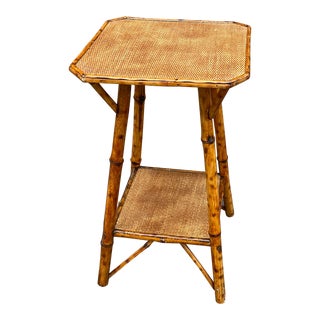 Antique English Bamboo Table For Sale
