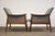 Danish Teak & Grey Lounge Chairs- a Pair For Sale - Image 4 of 9