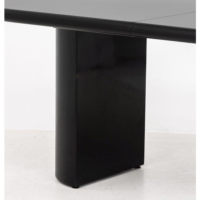 Black Intrex Postmodern Black Lacquered Dining Table For Sale - Image 8 of 14