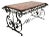 Art Deco Wrought Iron Coffee Table with Marble Top, 1940s For Sale