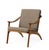 Lean Back Lounge Chair Nabuk Teak Seppia by Warm Nordic Dimensions: D68 x W78 x H 78 cm Material: Solid Teak, Foam,...