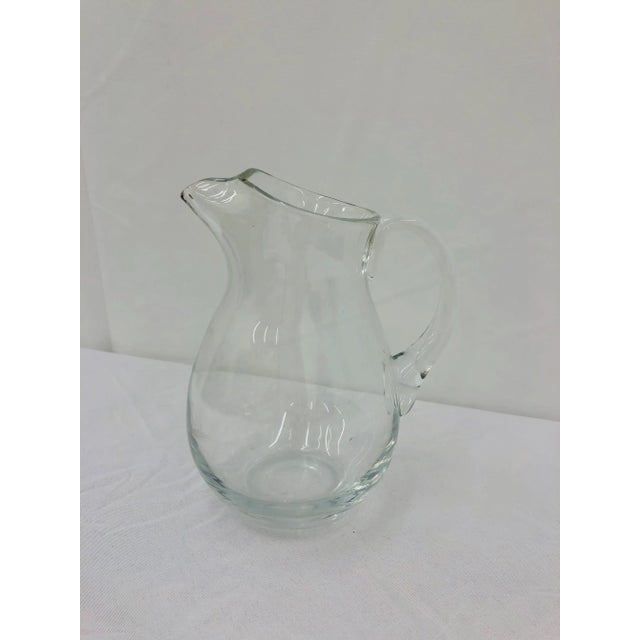 Stunning Vintage Early Mid Century Era Glass Pitcher / Flower Vase. A great housewarming gift or wedding present! Sure to...