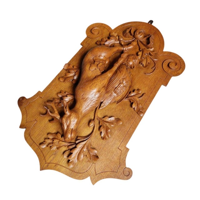 Black Forest Hunt Ing Wall Trophy, 1950s, Set of 2 For Sale - Image 6 of 11